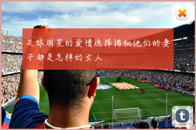 足球明星的爱情选择揭秘他们的妻子都是怎样的女人